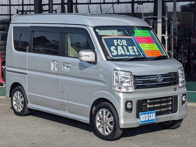 スクラムワゴン PZターボ スペシャル ハイルーフ メモリーナビ 両側Pドア 衝突軽減ブレーキ オートステップ ETC TV HIDヘッドライト 純正14AW リアヒーター スマートキー 電格ミラー 純正フルエアロ フォグライト オートライト ドアバイザー DVD再生(5枚目)