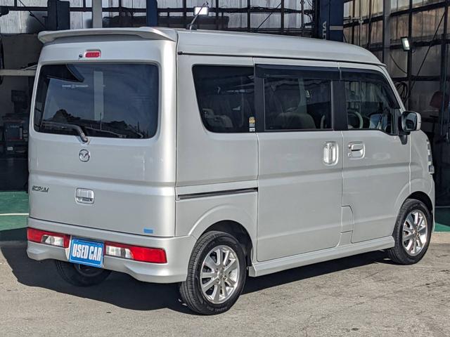 スクラムワゴン PZターボ スペシャル ハイルーフ メモリーナビ 両側Pドア 衝突軽減ブレーキ オートステップ ETC TV HIDヘッドライト 純正14AW リアヒーター スマートキー 電格ミラー 純正フルエアロ フォグライト オートライト ドアバイザー DVD再生(6枚目)