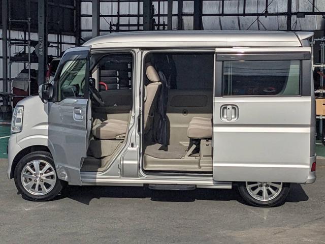 スクラムワゴン PZターボ スペシャル ハイルーフ メモリーナビ 両側Pドア 衝突軽減ブレーキ オートステップ ETC TV HIDヘッドライト 純正14AW リアヒーター スマートキー 電格ミラー 純正フルエアロ フォグライト オートライト ドアバイザー DVD再生(40枚目)