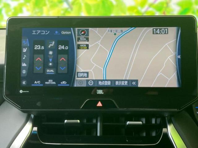 ハリアーハイブリッド Ｚレザーパッケージ　新品タイヤ／ＪＢＬ／保証書／ディスプレイオーディオ＋ナビ１２．３インチ／デジタルインナーミラー／衝突安全装置／シートエアコン／パノラミックビューモニター／車線逸脱防止支援システム／シート　合皮　禁煙車（10枚目）