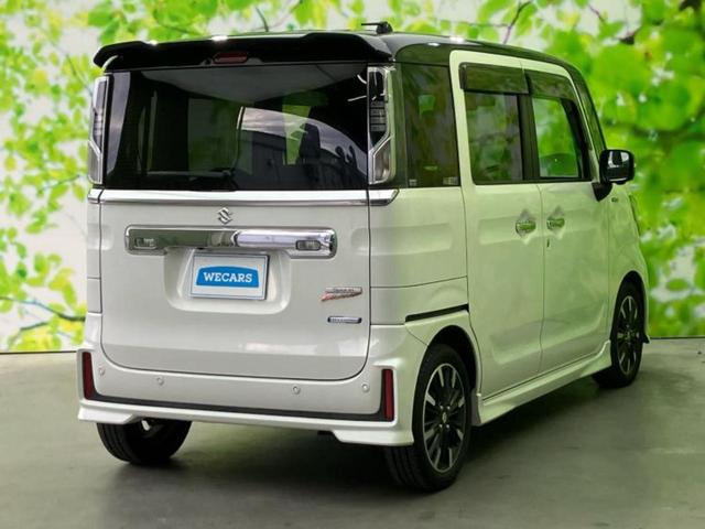 スペーシアカスタム ハイブリッドＸＳターボ　保証書／純正　８インチ　ＳＤナビ／セーフティサポート（スズキ）／両側電動スライドドア／シートヒーター　運転席／全方位モニター／シート　ハーフレザー／パーキングアシスト　バックガイド　ターボ　ＤＶＤ再生（3枚目）