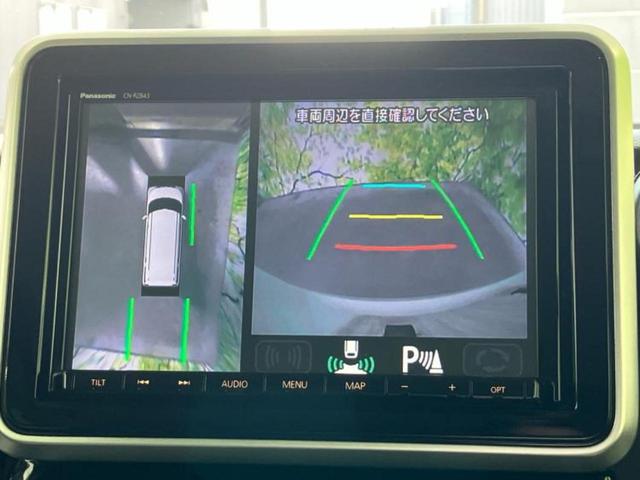 スペーシアカスタム ハイブリッドＸＳターボ　保証書／純正　８インチ　ＳＤナビ／セーフティサポート（スズキ）／両側電動スライドドア／シートヒーター　運転席／全方位モニター／シート　ハーフレザー／パーキングアシスト　バックガイド　ターボ　ＤＶＤ再生（13枚目）