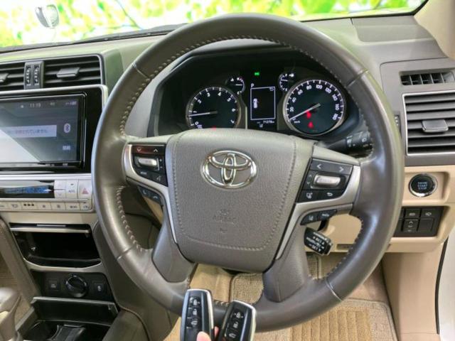 ランドクルーザープラド 4WD TX Lパッケージ 新品タイヤ/サンルーフ/保証書/純正 9インチ SDナビ/シートヒーター/シート フルレザー/ヘッドランプ LED/ETC/EBD付ABS/横滑り防止装置/フルセグTV/エアバッグ 運転席 革シート(15枚目)