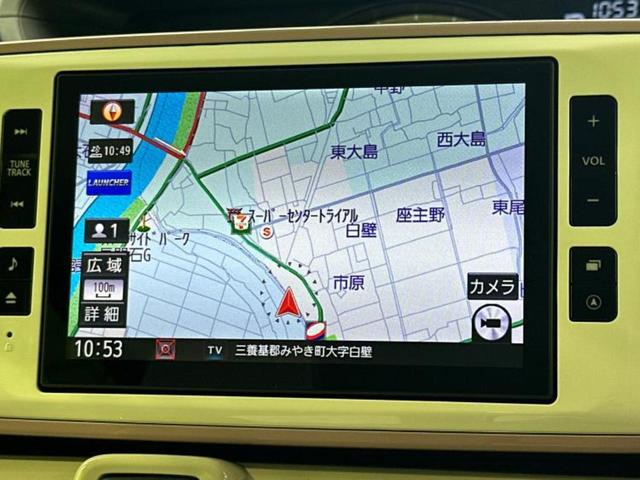 ムーヴキャンバス ＧメイクアップＶＳ　ＳＡ３　新品タイヤ／純正　８インチ　メモリーナビ／スマートアシスト（トヨタ・ダイハツ）／両側電動スライドドア／シートヒーター　運転席／パノラマモニター／車線逸脱防止支援システム／ドライブレコーダー　純正（10枚目）