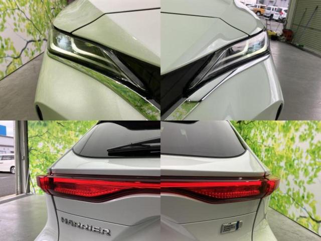 ハリアーハイブリッド Ｚレザーパッケージ　新品タイヤ／保証書／純正　ＳＤナビ／デジタルインナーミラー／衝突安全装置／シートヒーター　前席／パノラミックビューモニター／車線逸脱防止支援システム／シート　合皮／電動バックドア　衝突被害軽減システム（53枚目）