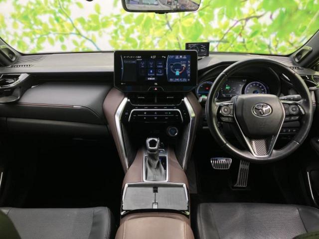 ハリアーハイブリッド Ｚレザーパッケージ　新品タイヤ／モデリスタエアロ／ＪＢＬ／純正　ＳＤナビ／デジタルインナーミラー／トヨタセーフティセンス／シートエアコン／パノラミックビューモニター／シート　フルレザー／電動バックドア　革シート　ＥＴＣ（4枚目）