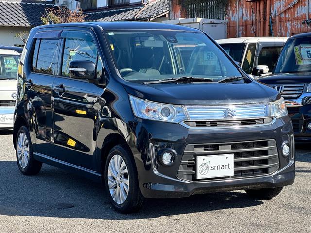 ワゴンＲスティングレー Ｘ　ＳＤナビ　フルセグ　ＤＶＤ再生　ＣＤ　シートヒーター　ＨＩＤヘッドライト　フォグ　セーフティーサポートブレーキ　スマートキー　プッシュスタート　純正アルミ　ベンチシート（5枚目）