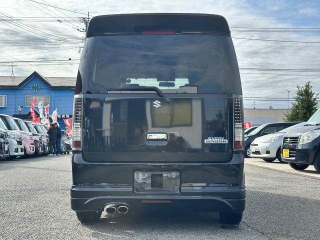 エブリイワゴン PZターボ パワースライドドア 社外エアロ TEIN車高調 16インチアルミ フリップダウンモニター SDナビ フルセグ Bluetooth DVD再生 CD ETC LEDヘッドライト LEDフォグ(9枚目)