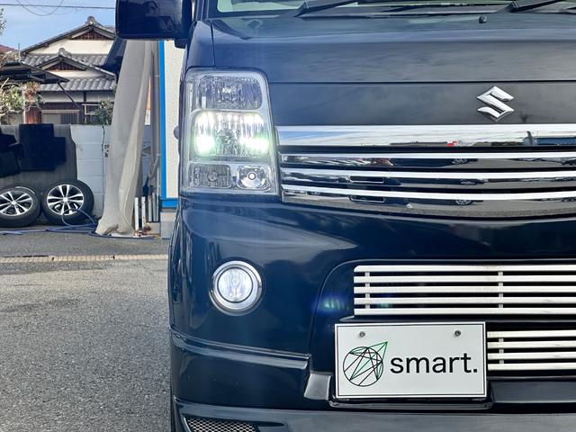 エブリイワゴン PZターボ パワースライドドア 社外エアロ TEIN車高調 16インチアルミ フリップダウンモニター SDナビ フルセグ Bluetooth DVD再生 CD ETC LEDヘッドライト LEDフォグ(30枚目)