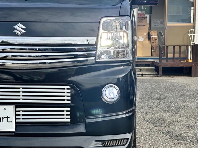 エブリイワゴン PZターボ パワースライドドア 社外エアロ TEIN車高調 16インチアルミ フリップダウンモニター SDナビ フルセグ Bluetooth DVD再生 CD ETC LEDヘッドライト LEDフォグ(31枚目)