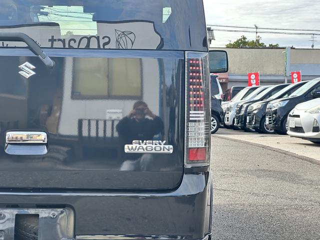 エブリイワゴン PZターボ パワースライドドア 社外エアロ TEIN車高調 16インチアルミ フリップダウンモニター SDナビ フルセグ Bluetooth DVD再生 CD ETC LEDヘッドライト LEDフォグ(34枚目)