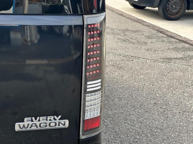 エブリイワゴン PZターボ パワースライドドア 社外エアロ TEIN車高調 16インチアルミ フリップダウンモニター SDナビ フルセグ Bluetooth DVD再生 CD ETC LEDヘッドライト LEDフォグ(36枚目)