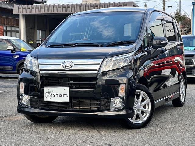 ムーヴ カスタム　Ｘ　ＤＶＤ再生　ＣＤ　ＨＩＤヘッドライト　フォグ　アイドリングストップ　プッシュスタート　スマートキー　純正アルミ　ウッド調パネル　ＭＯＭＯハンドル（2枚目）