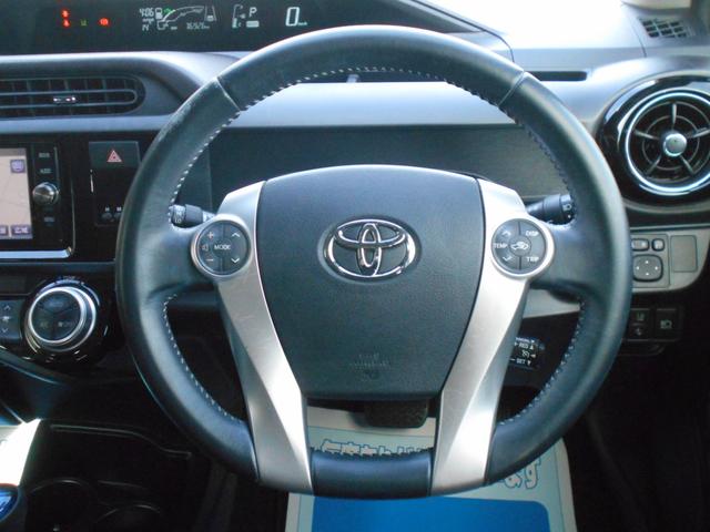 アクア Ｇ　ナビ　ＤＶＤビデオ再生　ＣＤ録音　フルセグＴＶ　Ｂｌｕｅｔｏｏｔｈオーディオ　ステリモ　バックカメラ　キセノンオートライト　トヨタセーフティセンス　クルコン　ビルトインＥＴＣ　スマートキー（10枚目）