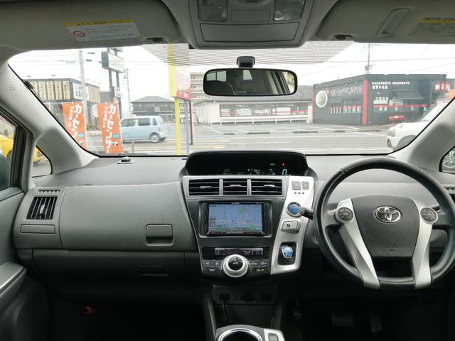 プリウスアルファ Ｓツーリングセレクション　バックカメラ　Ｂｌｕｅｔｏｏｔｈ接続　ＬＥＤヘッドランプ　ナビ　ＣＤ　ＤＶＤ　スマートキー　キーレスエントリー　衝突安全ボディ　盗難防止システム　電動格納ミラー　ＡＢＳ（10枚目）