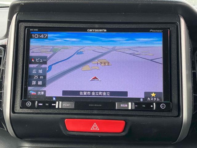 Ｎ－ＢＯＸカスタム Ｇ・Ｌパッケージ　バックカメラ　両側スライド・片側電動　ナビ　ＴＶ　オートライト　ＨＩＤ　スマートキー　アイドリングストップ　電動格納ミラー　ベンチシート　ＣＶＴ　盗難防止システム　ＡＢＳ　ＥＳＣ　ＣＤ　ＤＶＤ再生（4枚目）