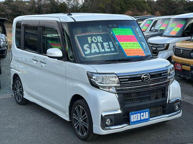 タント カスタムＲＳ　トップエディションＳＡＩＩＩ／衝突軽減ブレーキ　メモリーナビ　両側電動スライドドア　シートヒーター　ＬＥＤヘッドライト　ＬＥＤフォグ　デイライト　ハーフレザーシート　オートハイビーム　ＴＶ　ターボ　シートヒーター　記録簿　コーナーセンサー　ＣＤ（6枚目）