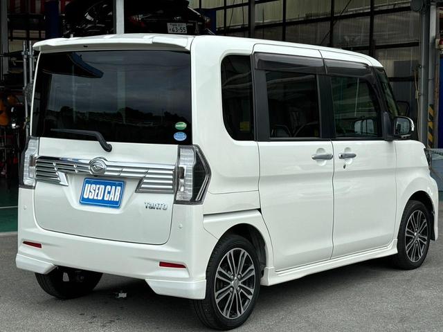 タント カスタムＲＳ　トップエディションＳＡＩＩＩ／衝突軽減ブレーキ　メモリーナビ　両側電動スライドドア　シートヒーター　ＬＥＤヘッドライト　ＬＥＤフォグ　デイライト　ハーフレザーシート　オートハイビーム　ＴＶ　ターボ　シートヒーター　記録簿　コーナーセンサー　ＣＤ（7枚目）
