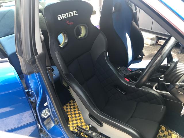 インプレッサ ＷＲＸ　ＳＴｉ　バッケトシート　社外ハンドル　社外アルミ　ローダウン　走行中ＴＶ（14枚目）