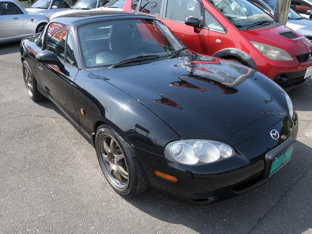ロードスター ＳＰ　マニュアル５速車　キーレスエントリー　社外１６インチアルミホイール　車高調　タイミングベルト交換済み　ハードトップ　レザー調シートカバー　ＣＤ　ＭＤ（4枚目）