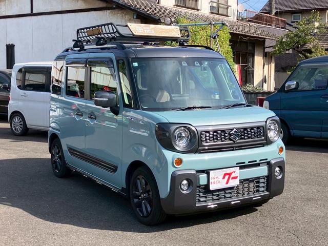 スペーシアギア ハイブリッドXZ ターボ 9インチナビ 両側パワースライドドア 前後ドライブレコーダー LEDヘッドライト スマートキー プッシュスタート クリアランスソナー クルーズコントロール セキュリティアラーム プライバシーガラス(4枚目)