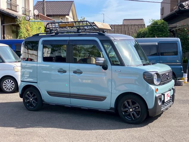 スペーシアギア ハイブリッドXZ ターボ 9インチナビ 両側パワースライドドア 前後ドライブレコーダー LEDヘッドライト スマートキー プッシュスタート クリアランスソナー クルーズコントロール セキュリティアラーム プライバシーガラス(6枚目)