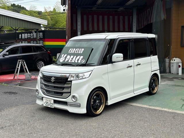 スペーシアカスタムＺ ターボ　ＥＴＣ　バックカメラ　両側スライド・片側電動　ナビ　ＴＶ　オートクルーズコントロール　レーンアシスト　衝突被害軽減システム　オートライト　ＨＩＤ　スマートキー　アイドリングストップ　電動格納ミラー（2枚目）