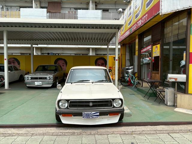 サニートラック ロングＤＸ　ＷＥＢＥＲ４５　タコアシ　サイド管　Ｆ車高調　ロールバー　純正クーラー　ワタナベ１４インチＦ８．５Ｊ　Ｒ１０．０Ｊ　Ａ１２改１３００ｃｃ　ハイカム７４度（2枚目）