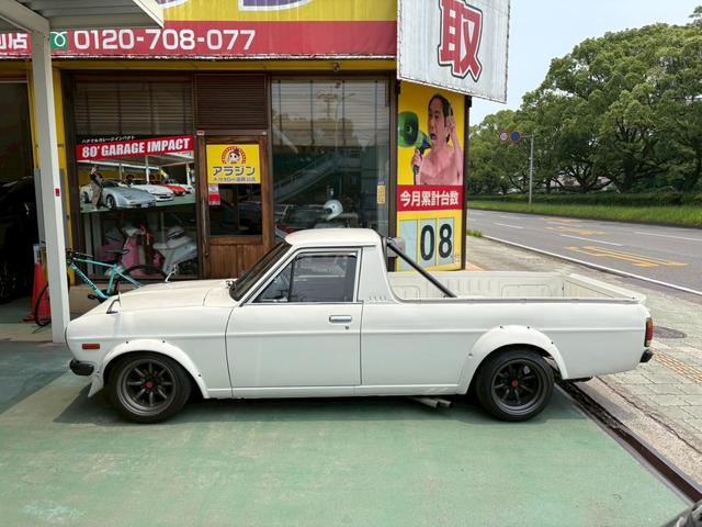 サニートラック ロングＤＸ　ＷＥＢＥＲ４５　タコアシ　サイド管　Ｆ車高調　ロールバー　純正クーラー　ワタナベ１４インチＦ８．５Ｊ　Ｒ１０．０Ｊ　Ａ１２改１３００ｃｃ　ハイカム７４度（7枚目）