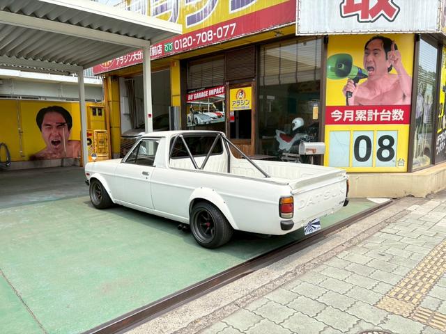 サニートラック ロングＤＸ　ＷＥＢＥＲ４５　タコアシ　サイド管　Ｆ車高調　ロールバー　純正クーラー　ワタナベ１４インチＦ８．５Ｊ　Ｒ１０．０Ｊ　Ａ１２改１３００ｃｃ　ハイカム７４度（9枚目）