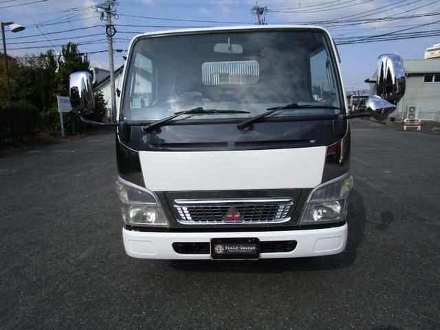 キャンター ２ｔ４ＷＤ全低床ダンプ　・内外装クリーニング仕上・ワンオーナー車・フルタイム４ＷＤ・あおり支柱無・メッキパーツ・ブリッジフック・運転席エアバック・ブリジストンミックスタイヤ６本（2枚目）