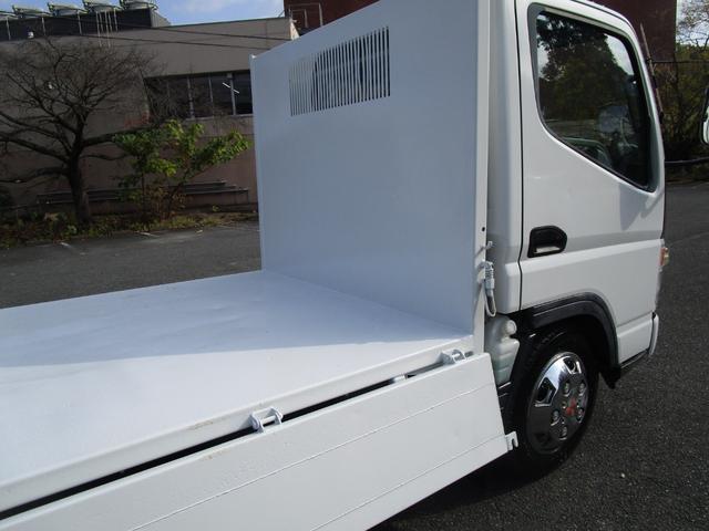 キャンター ２ｔ４ＷＤ全低床ダンプ　・内外装クリーニング仕上・ワンオーナー車・フルタイム４ＷＤ・あおり支柱無・メッキパーツ・ブリッジフック・運転席エアバック・ブリジストンミックスタイヤ６本（14枚目）