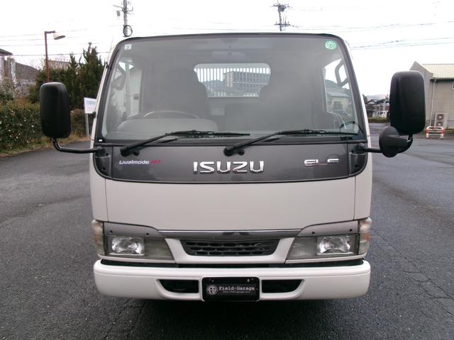 エルフトラック ２ｔフルフラットローダンプ　・内外装クリーニング仕上・ワンオーナー車・あおり支柱無３方開・ブリッジフック・運転席エアバック・ＡＢＳ・ＨＳＡ（2枚目）