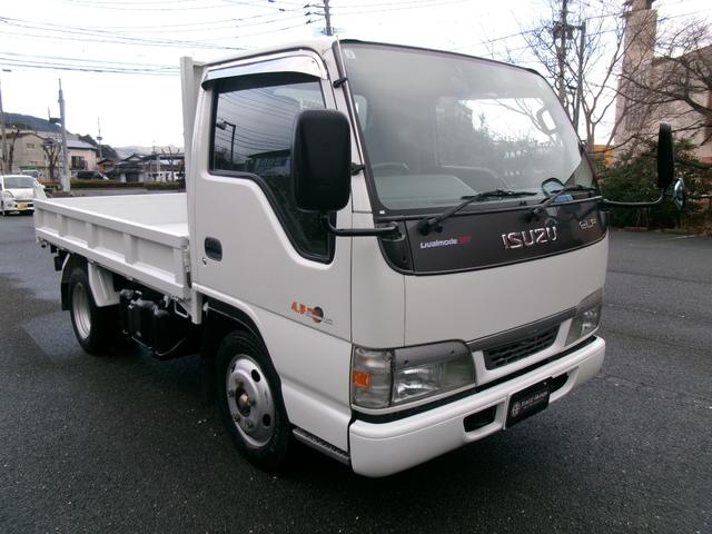 エルフトラック ２ｔフルフラットローダンプ　・内外装クリーニング仕上・ワンオーナー車・あおり支柱無３方開・ブリッジフック・運転席エアバック・ＡＢＳ・ＨＳＡ（3枚目）