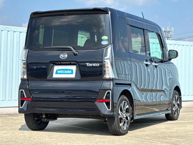 タント カスタムX 新品タイヤ/保証書/社外 9インチ SDナビ/スマートアシスト(トヨタ・ダイハツ)/両側電動スライドドア/シートヒーター 前席/車線逸脱防止支援システム/シート ハーフレザー 衝突被害軽減システム(3枚目)