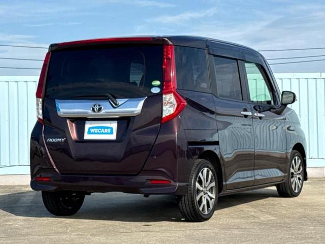 ルーミー カスタムG-T 新品タイヤ/保証書/純正 SDナビ/スマートアシスト(トヨタ・ダイハツ)/両側電動スライドドア/シートヒーター 前席/車線逸脱防止支援システム/ヘッドランプ LED/Bluetooth接続 ターボ(3枚目)