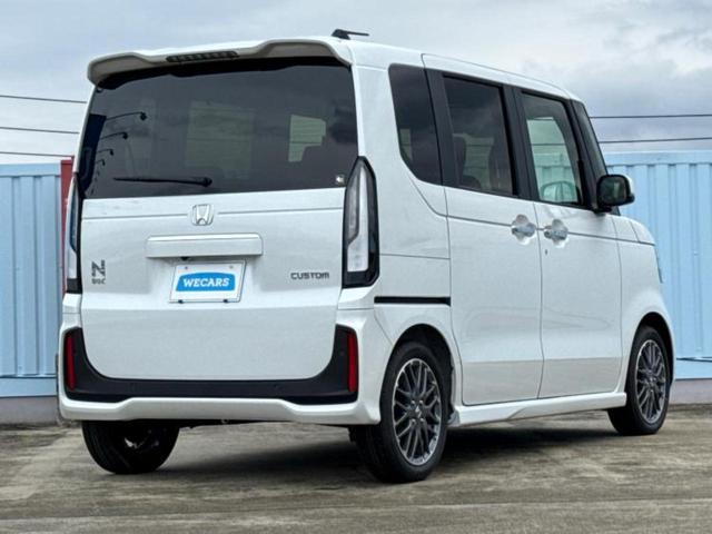 Ｎ－ＢＯＸカスタム ターボ　純正　８インチ　ナビ／ホンダセンシング／両側電動スライドドア／シートヒーター　前席／車線逸脱防止支援システム／シート　ハーフレザー／登録済未使用車／ヘッドランプ　ＬＥＤ／Ｂｌｕｅｔｏｏｔｈ接続　ターボ（3枚目）