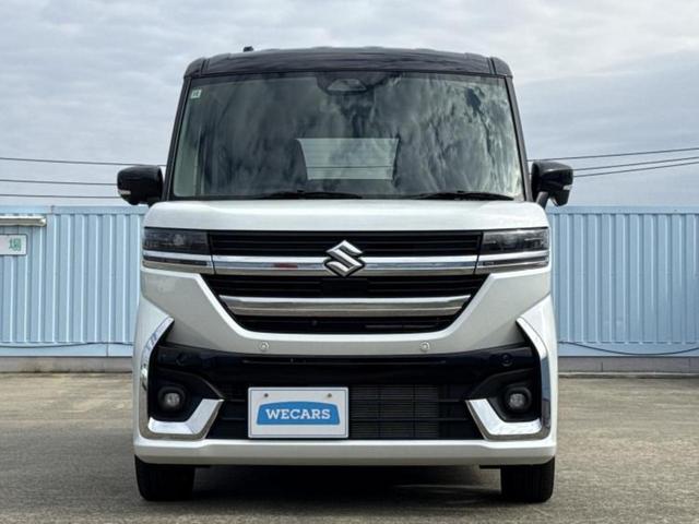 スペーシアカスタム ハイブリッドＸＳターボ　保証書／純正　９インチ　メモリーナビ／セーフティサポート（スズキ）／両側電動スライドドア／シートヒーター　前席／マルチテレインモニター／車線逸脱防止支援システム／シート　ハーフレザー　ターボ　禁煙車（45枚目）