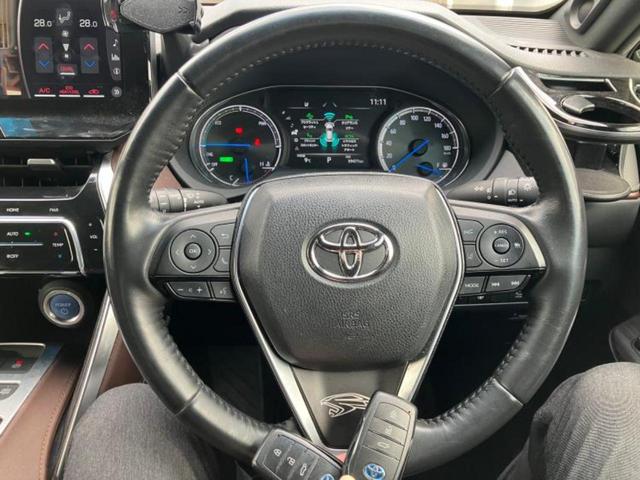 ハリアーハイブリッド Ｚレザーパッケージ　新品タイヤ／ＪＢＬ／保証書／純正　ＳＤナビ／デジタルインナーミラー／トヨタセーフティセンス／シートエアコン／パノラミックビューモニター／車線逸脱防止支援システム／シート　フルレザー／電動バックドア（16枚目）