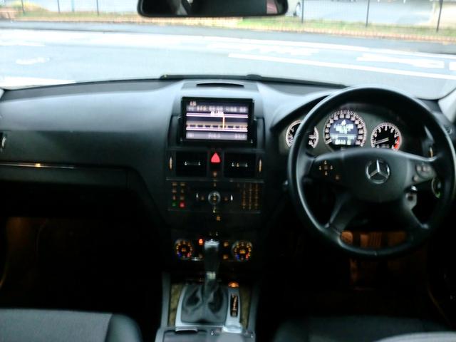 Cクラス C200コンプレッサー アバンギャルド 純正ナビ ステアリングスイッチ Bカメラ HIDライト オートライト クルコン 純正ホイール17インチ フォグランプ リアフォグ ETC 専用ハーフレザー(11枚目)