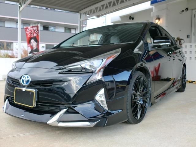 プリウス Ｓツーリングセレクション　モデリスタフルエアロ　１９インチＡＷ　ストラーダ９インチナビ（3枚目）