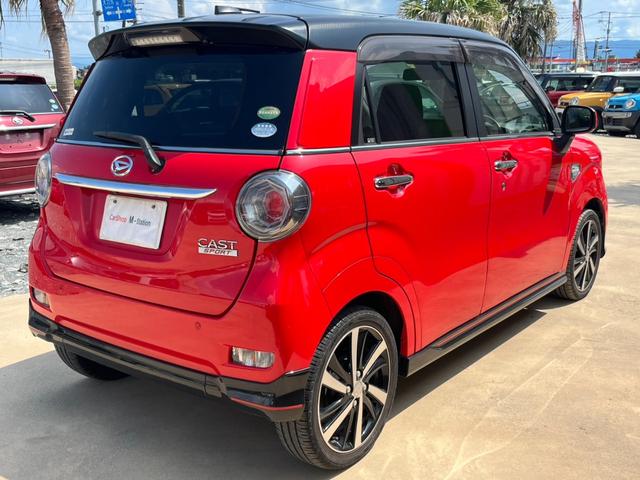 キャスト スポーツＳＡＩＩ　ナビ　フルセグＴＶ　ターボ　禁煙車　バックカメラ　ＥＴＣ　ＭＯＭＯステアリング　衝突軽減装置　Ｂｌｕｅｔｏｏｔｈ　シートヒーター　ハーフレザーシート　ＬＥＤ　ツートン（5枚目）