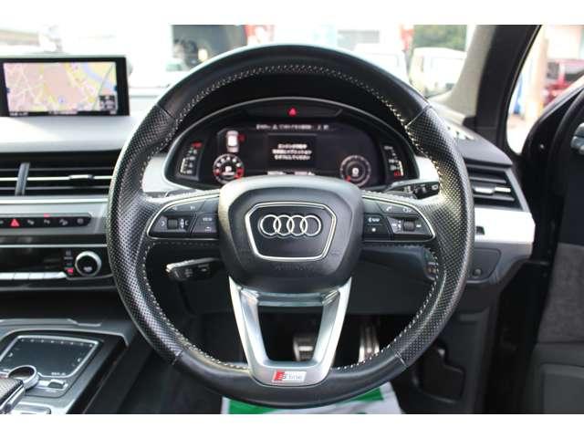 Q7 2.0TFSIクワトロ Sラインパッケージ 4WD 7人乗 リアモニター マトリクスヘッドライト 黒革Sラインパワーシート ガラススライディングルーフ パワーゲート 全周囲カメラ 全席シートヒーター ドラレコ ETC スマートキー2個 保証付(36枚目)