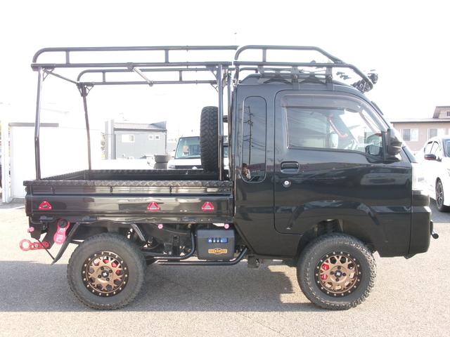 ハイゼットトラック ジャンボSAIIIt ディスプレイオーディオ フルセグ BT ETC AC 14インチ社外アルミ リフトアップ ハードカーゴ製(ワークキャリア ガード ワークライト カラープロテクター ルーフラック)(43枚目)