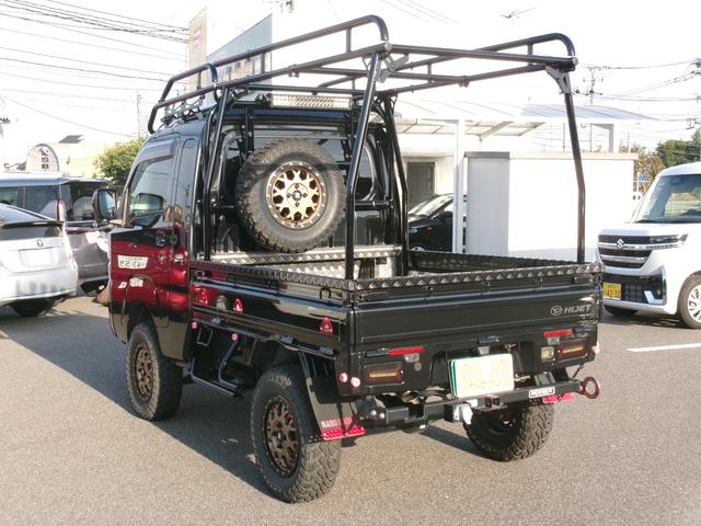 ハイゼットトラック ジャンボSAIIIt ディスプレイオーディオ フルセグ BT ETC AC 14インチ社外アルミ リフトアップ ハードカーゴ製(ワークキャリア ガード ワークライト カラープロテクター ルーフラック)(44枚目)
