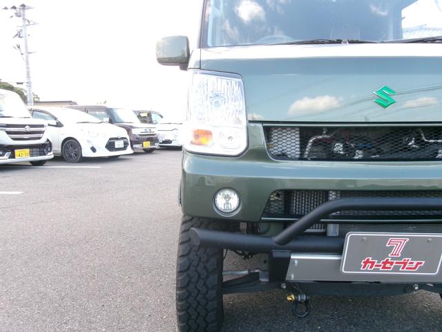 エブリイ ジョインターボ　社外ナビ　ＢＴ　フルセグ　Ｂカメラ　オートライト　ＡＣ　ＥＴＣ　クリアランスソナー　電格ミラー　衝突軽減ブレーキ　横滑り防止　車線逸脱防止装置　バンパーガード　リフトアップ　１４インチ社外アルミ（34枚目）