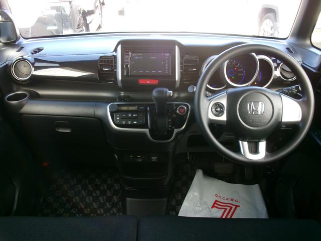 Ｎ－ＢＯＸカスタム Ｇ・Ｌパッケージ　ワンオーナー　禁煙車　社外ディスプレイオーディオ　バックカメラ　オートエアコン　スマートキー　スペアキー　オートライト　ＨＩＤ　Ｆフォグ　ＥＴＣ　両側スライド片側電動ドア　純正１４インチアルミホイール（5枚目）