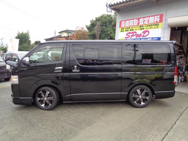 ハイエースバン ロングスーパーＧＬ　・当店買取・整備渡し・ワンオーナー・ローダウン公認・セーフティセンス（追突防止・車線逸脱警報）・モデリスタエアロ（フロント・リア）・純正メモリーナビ・バックカメラ・スライドドア小窓・ＬＥＤヘッドライト（4枚目）