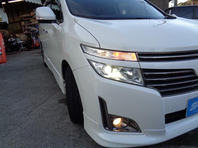 エルグランド ２５０ハイウェイスターアーバンクロム　・当店買取・車検整備付・２オーナー・車庫保管・禁煙車・両側パワスラ・純正ＳＤナビ・バックカメラ・フルセグ・ＥＴＣ・合皮ハーフレザーシート・オットマン・フルエアロ・ＨＩＤヘッドライト・コンビステアリング（59枚目）