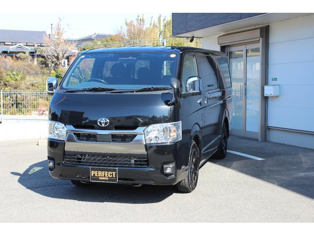 ハイエースバン ロングスーパーＧＬ　ダークプライムＳ　デジタルインナーミラー・パノラミックビューモニター・２０周年スカッフプレート・両側パワースライドドア・ＬＥＤヘッドランプ・玄武１．５インチロダウン・ＫＹＢ減衰力調整式エクステージダンパー・純正部品あり（4枚目）